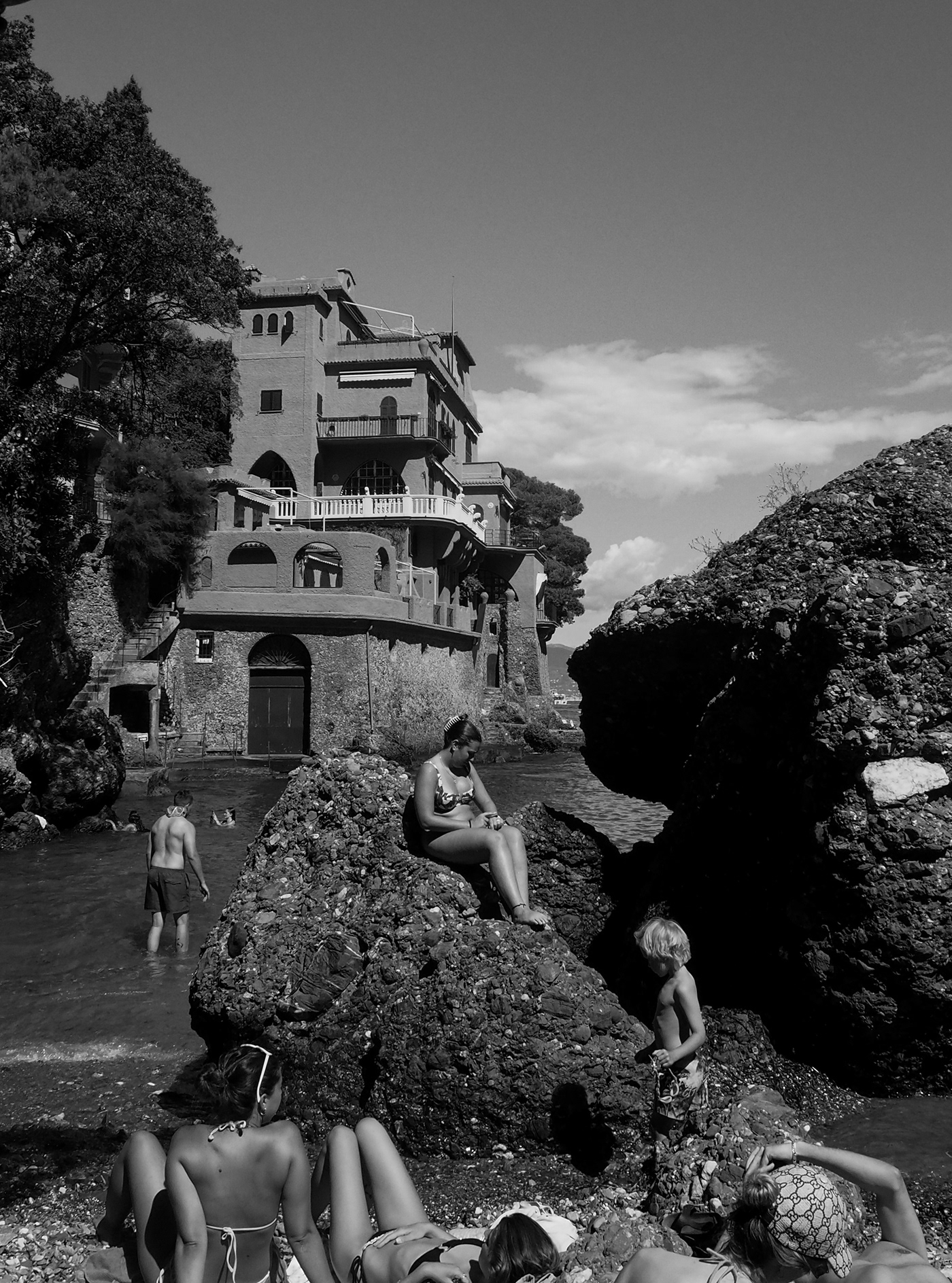 Italy Photography  water sea swimming group people signs road motorbikes reflection warmth Sun blue yellow summer vintage Boats Yachts laundry color colors windows Bicycle woman hotel flags buildings Nature architecture infrastructure green Coast mountain beach rocks pebbles mountains Landscape blackandwhite bnw suntan postcard postcards Portofino sunbathing