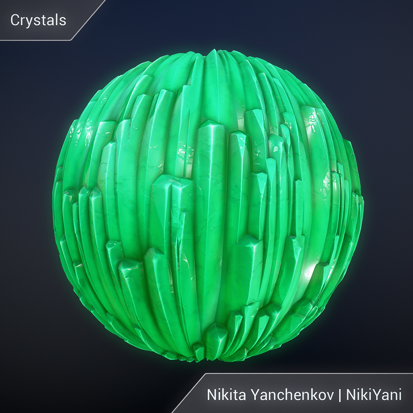 3D CG crystals Game Art material nikiyani substance designer  texture