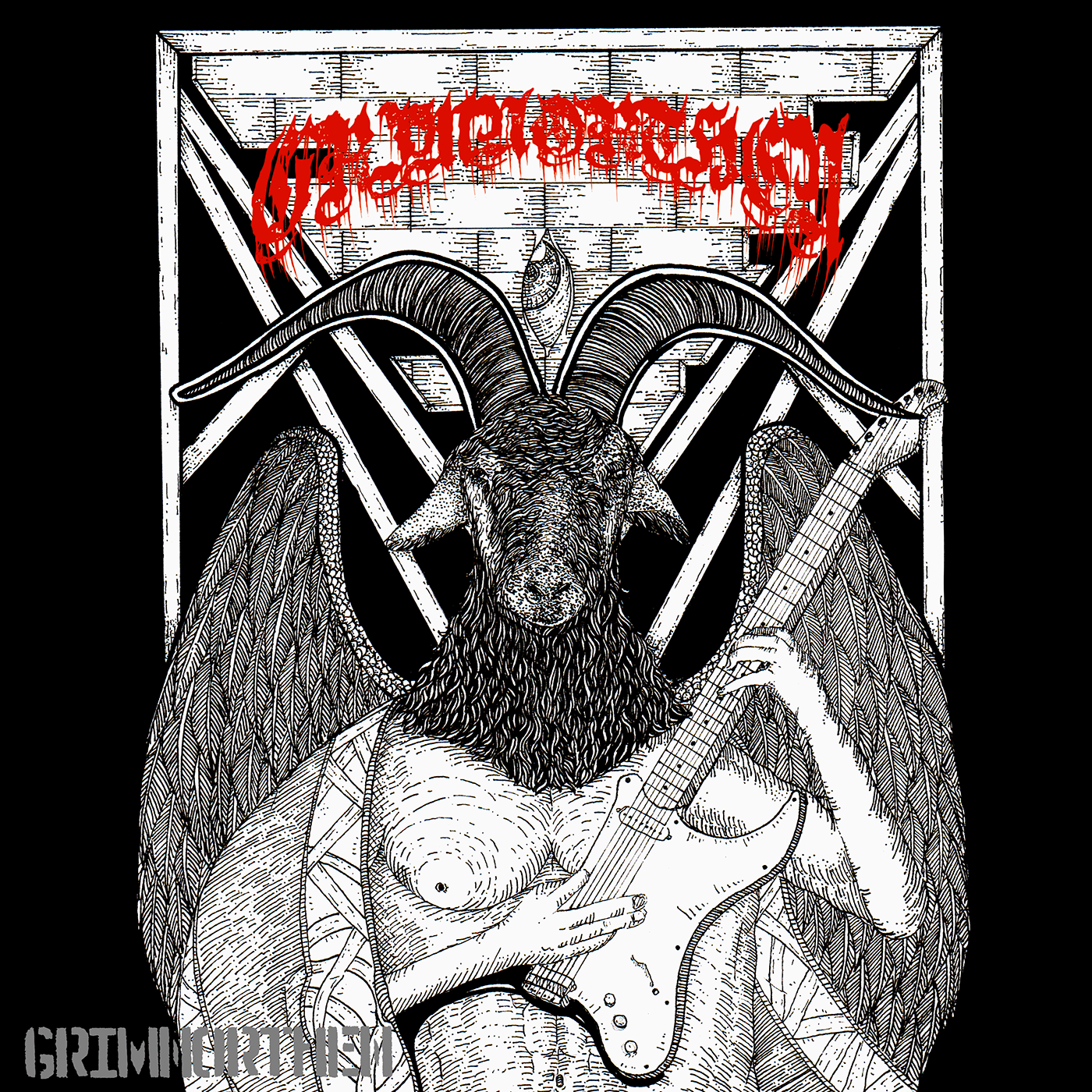 darkart collage inkonpaper DESIGNTSHIRT horror Blackmetal Deathmetal albumcover artworkband artcollage