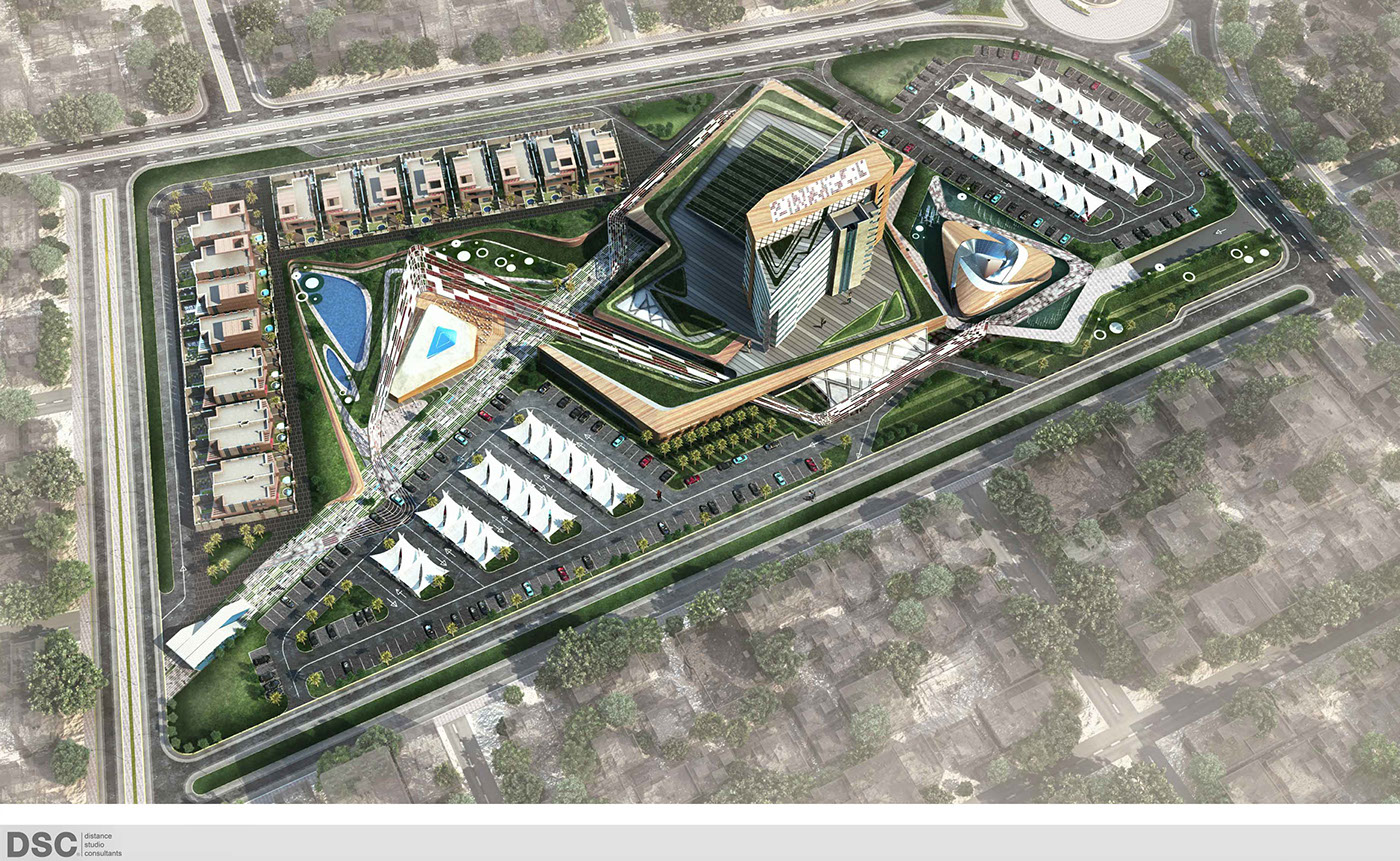 Saudi architecture Landscape hotel visualization Hospitality radisson Urban organic riyadh