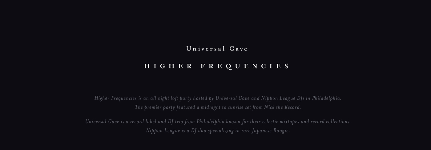 Higher frequencies VJ veejaing live visual graphic design  motion graphic universal cave