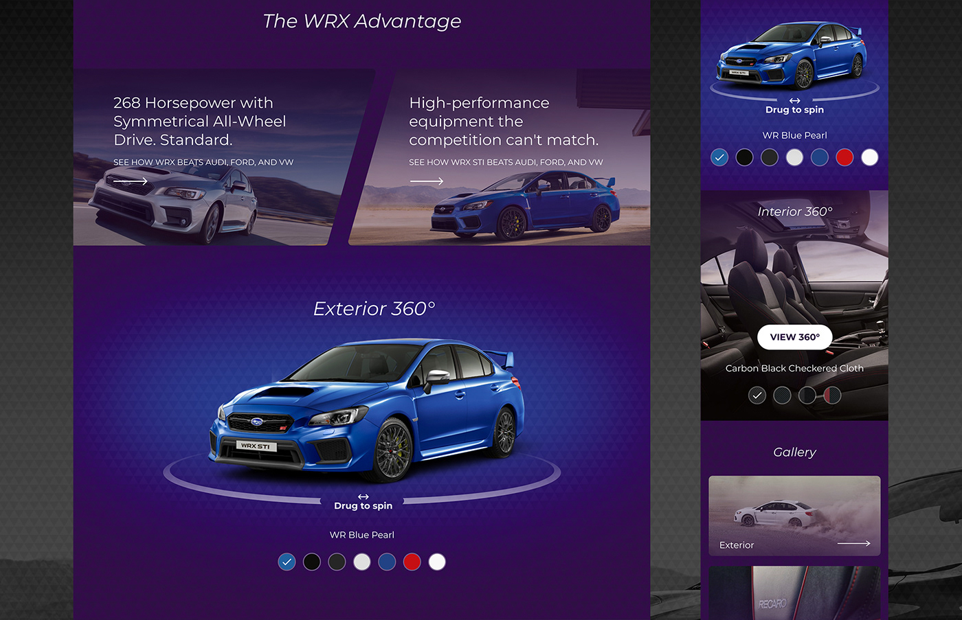 STI Subaru WRX WRX STi subaru wrx sti Web car promo site