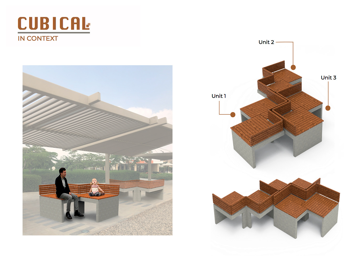 concrete product design  public design public seating wood