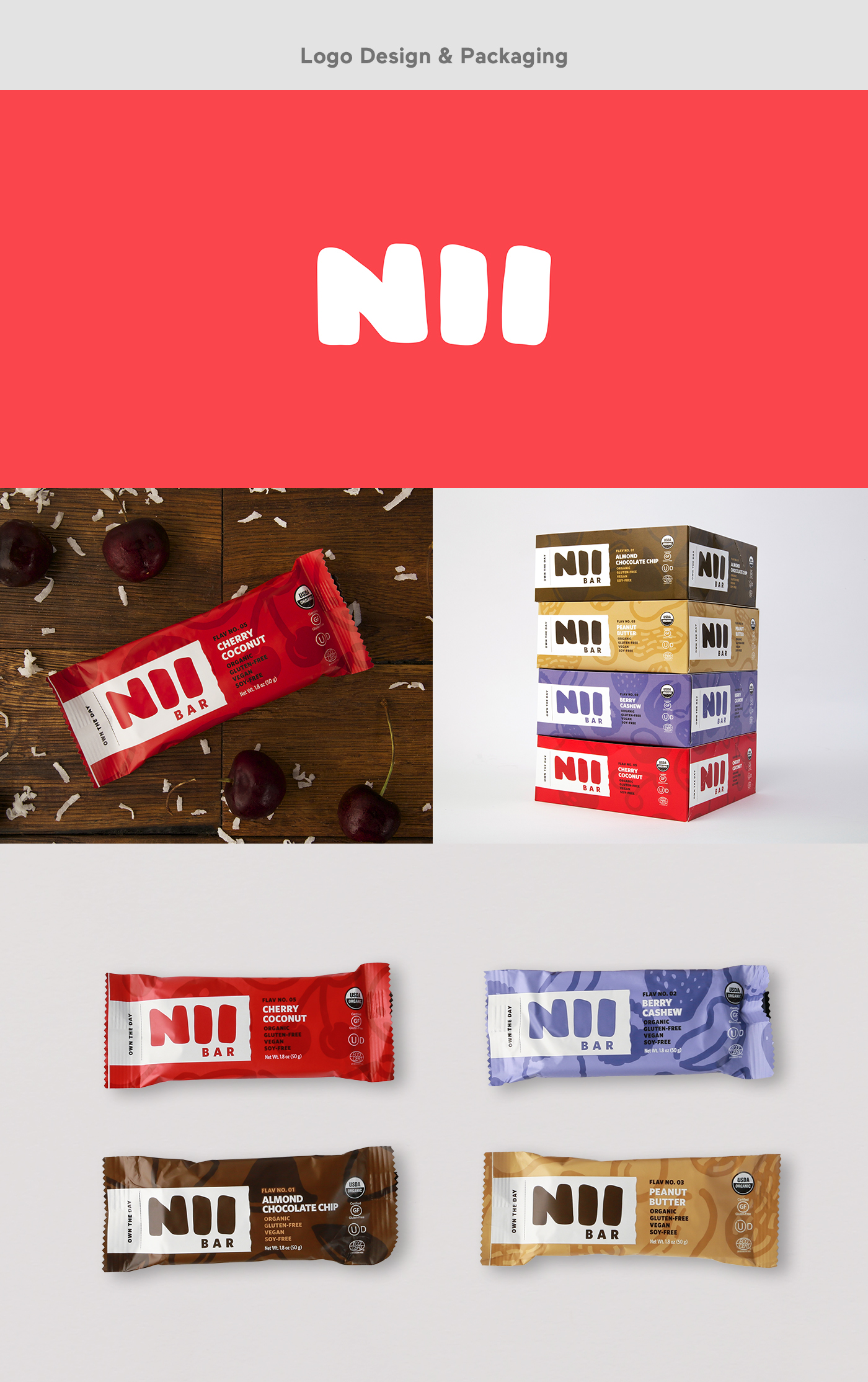 nii Nii Bar health foods nutrition package design  Brand Design Brand Development health food bars Campaign messaging campaign
