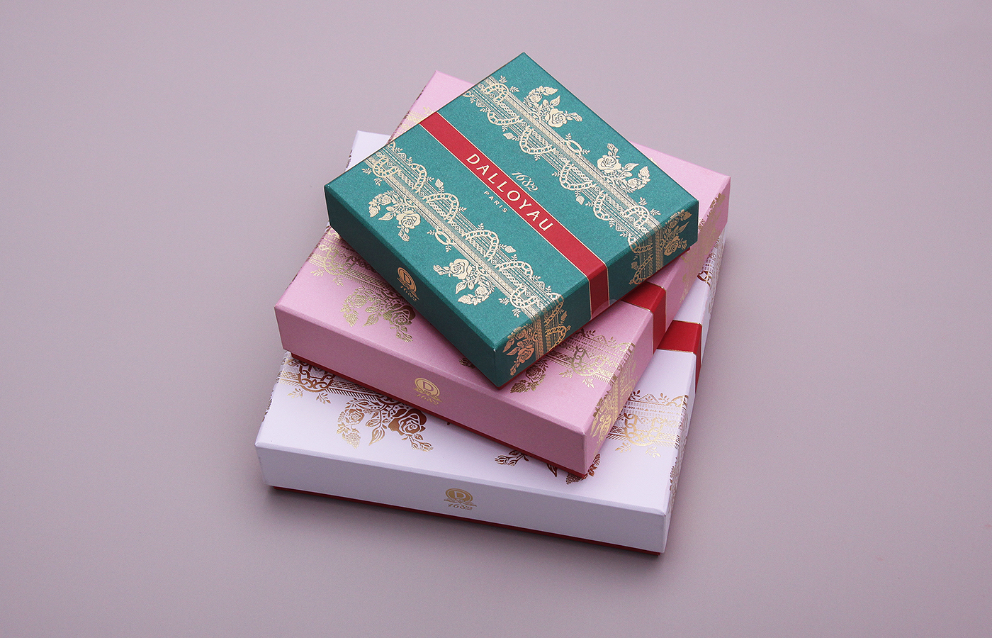 dalloyau macaron macaroon luxury Paris hot stamping box pattern premium