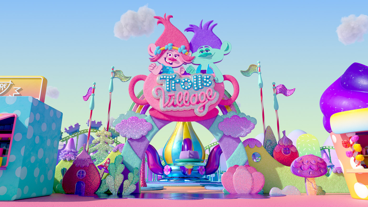 amusement park animation  art direction  artwork cartoon colorful colors kids Park universal