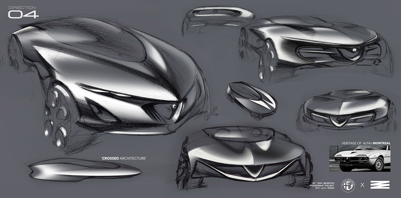 cardesign transportation alfaromeo Montreal allroad concept sketch 3D