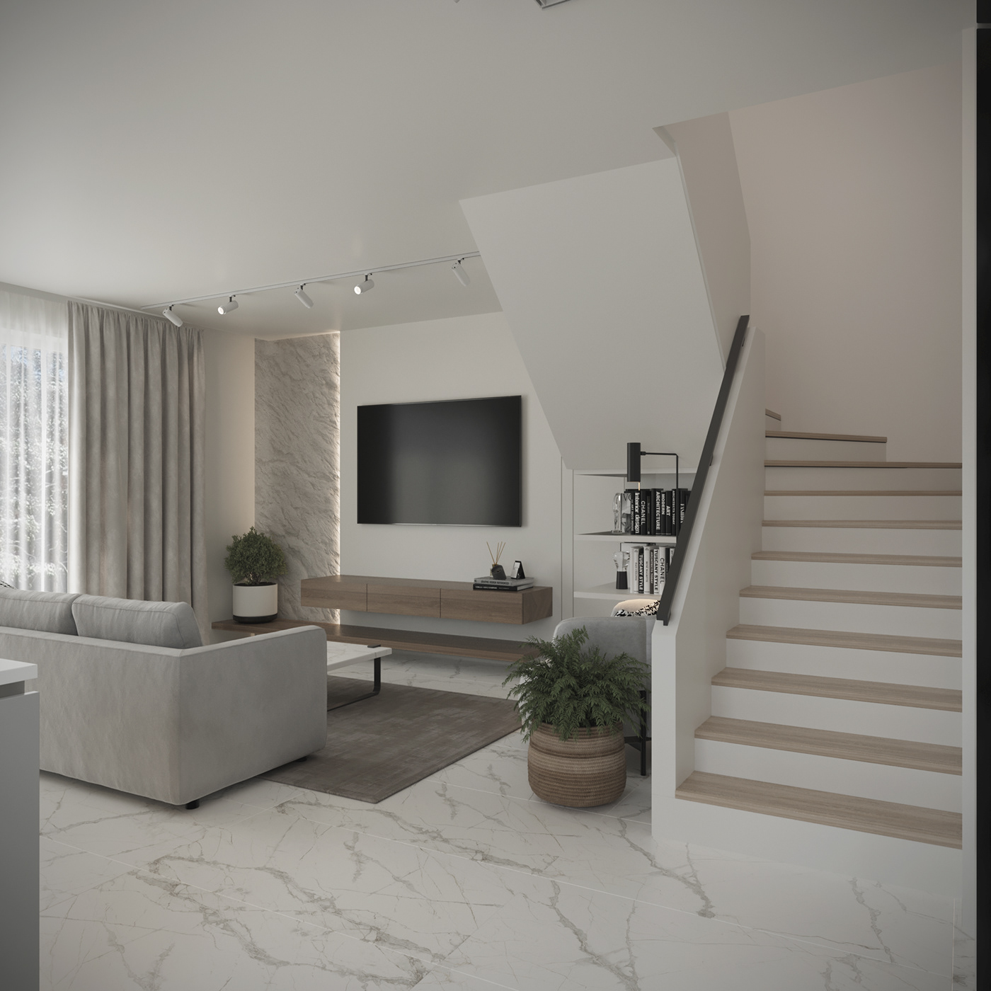 3d modeling 3ds max visualization Render interior design  modern corona