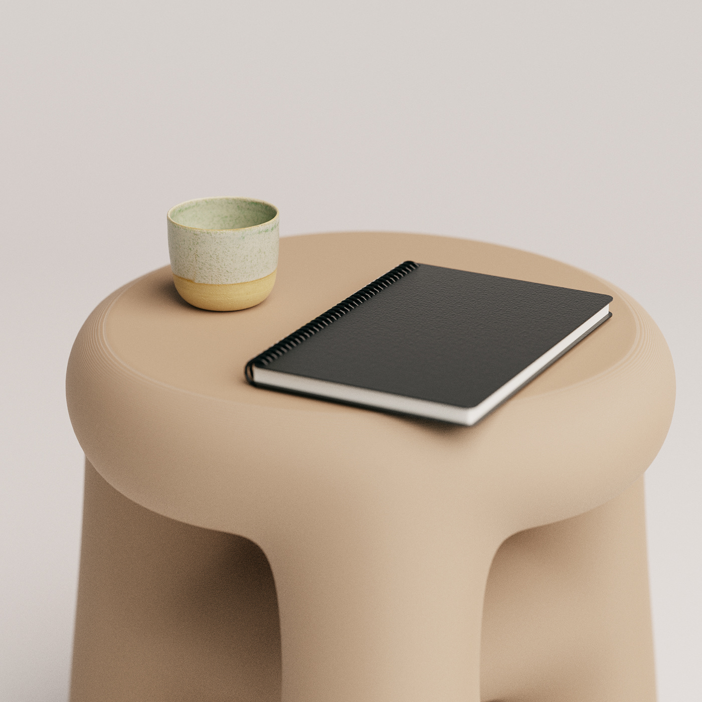 indoor architecture product design  design furniture stool sand 3dprint sidetable