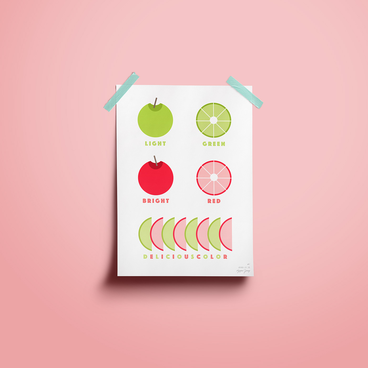 apple color dailyproject design Food  Fruit graphic design  poster