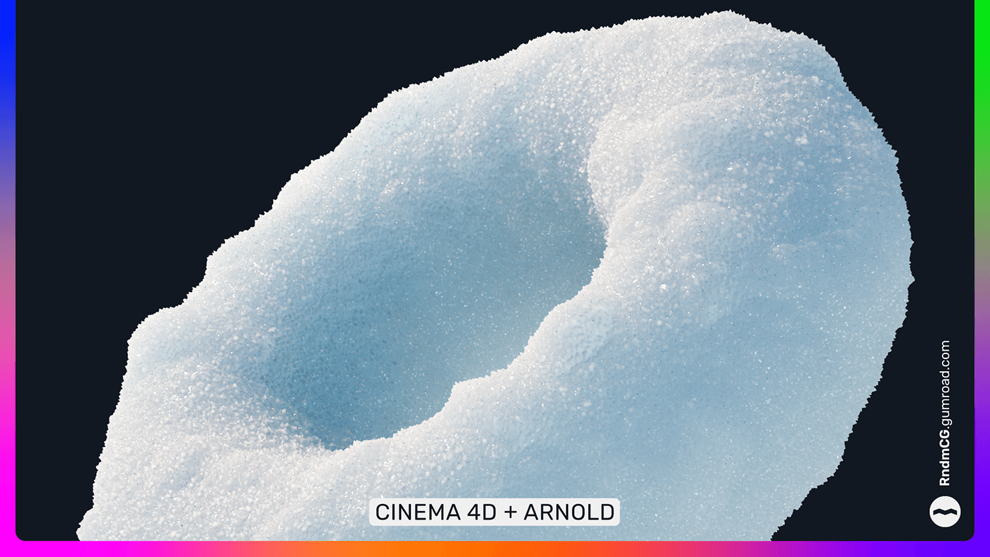 snow winter c4dtoa arnold material CGI cinema 4d Render environment ice