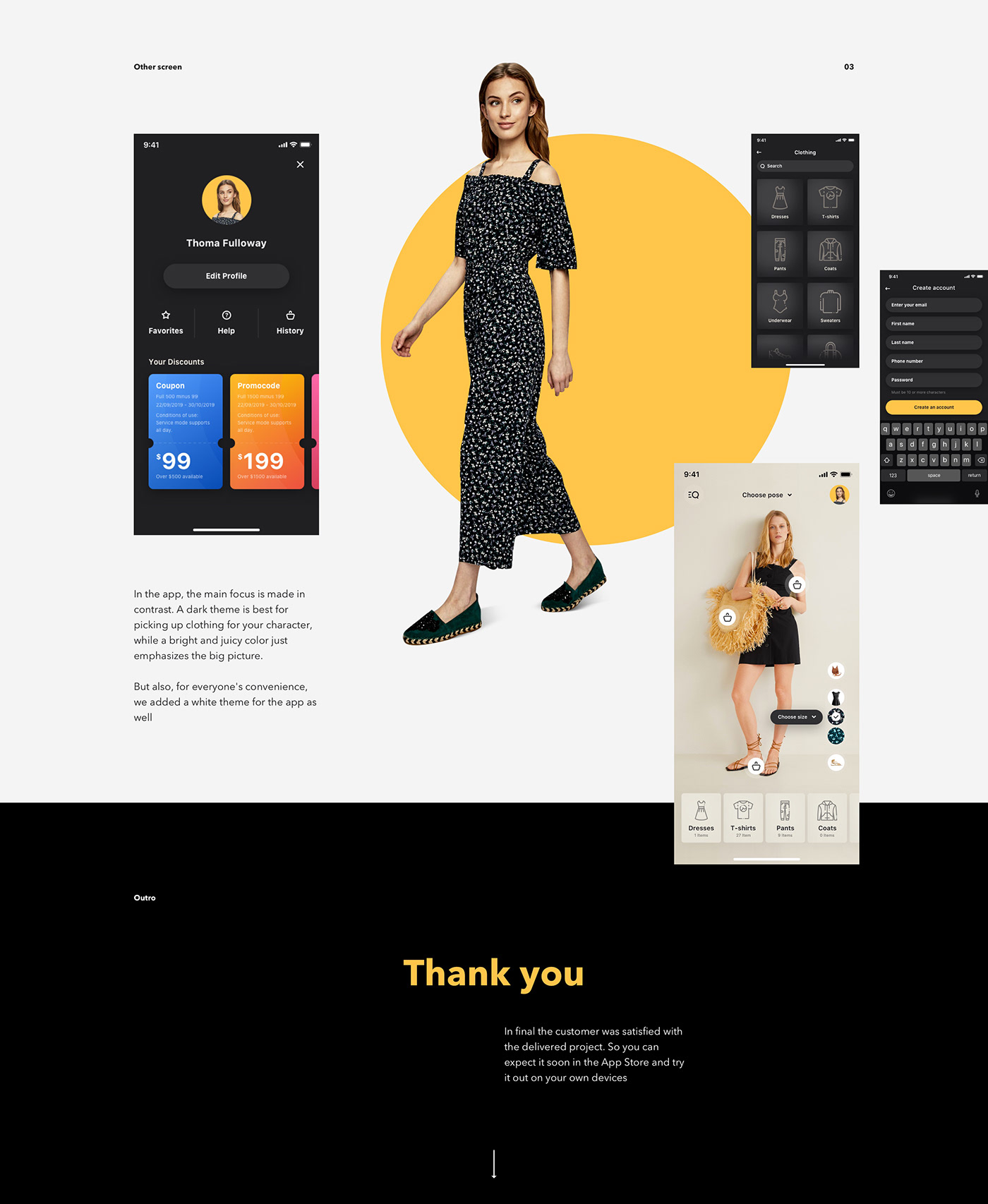 shop UI ux app design Fashion  yellow closes