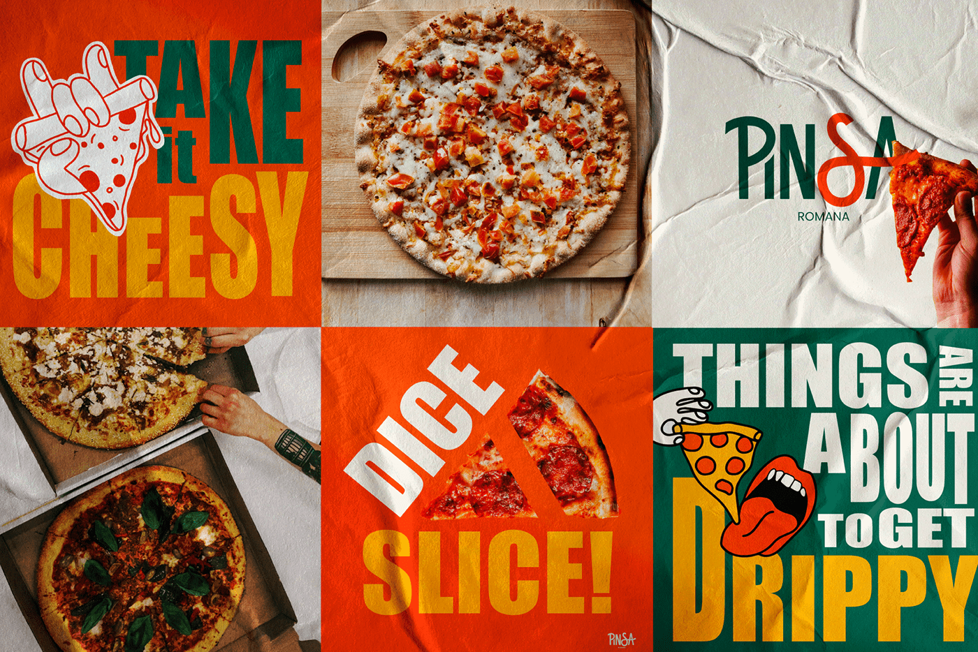 Pizza Packaging food branding Logo Design brand identity Poster Design pizza branding