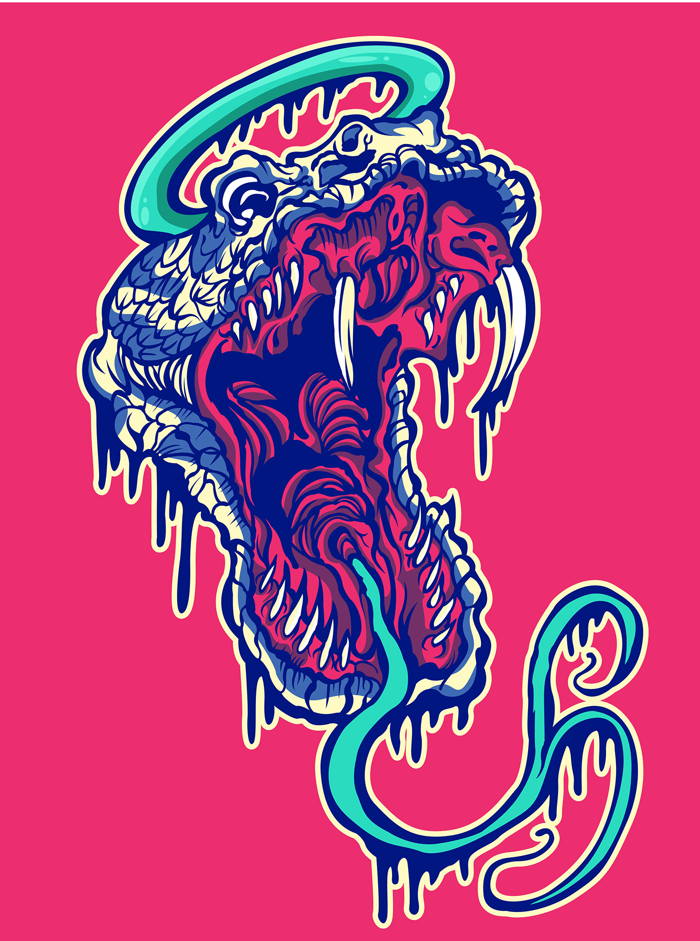 snake venom adobedraw vector Fashion  vectorart Viper Illustrator serpent medusa