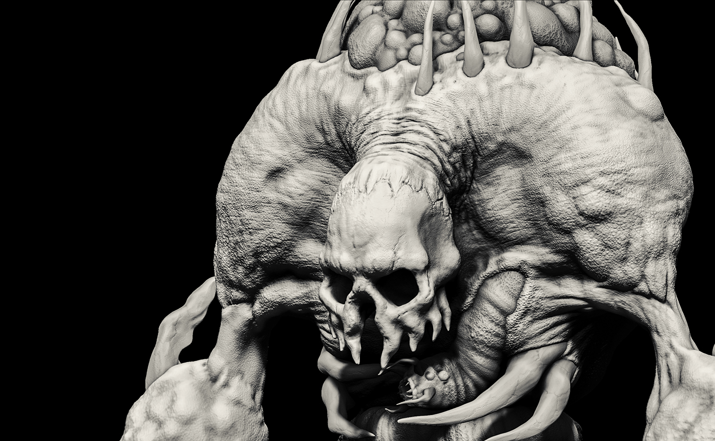 monster demon dark Character Zbrush Pixologic Maya horns skull creatures