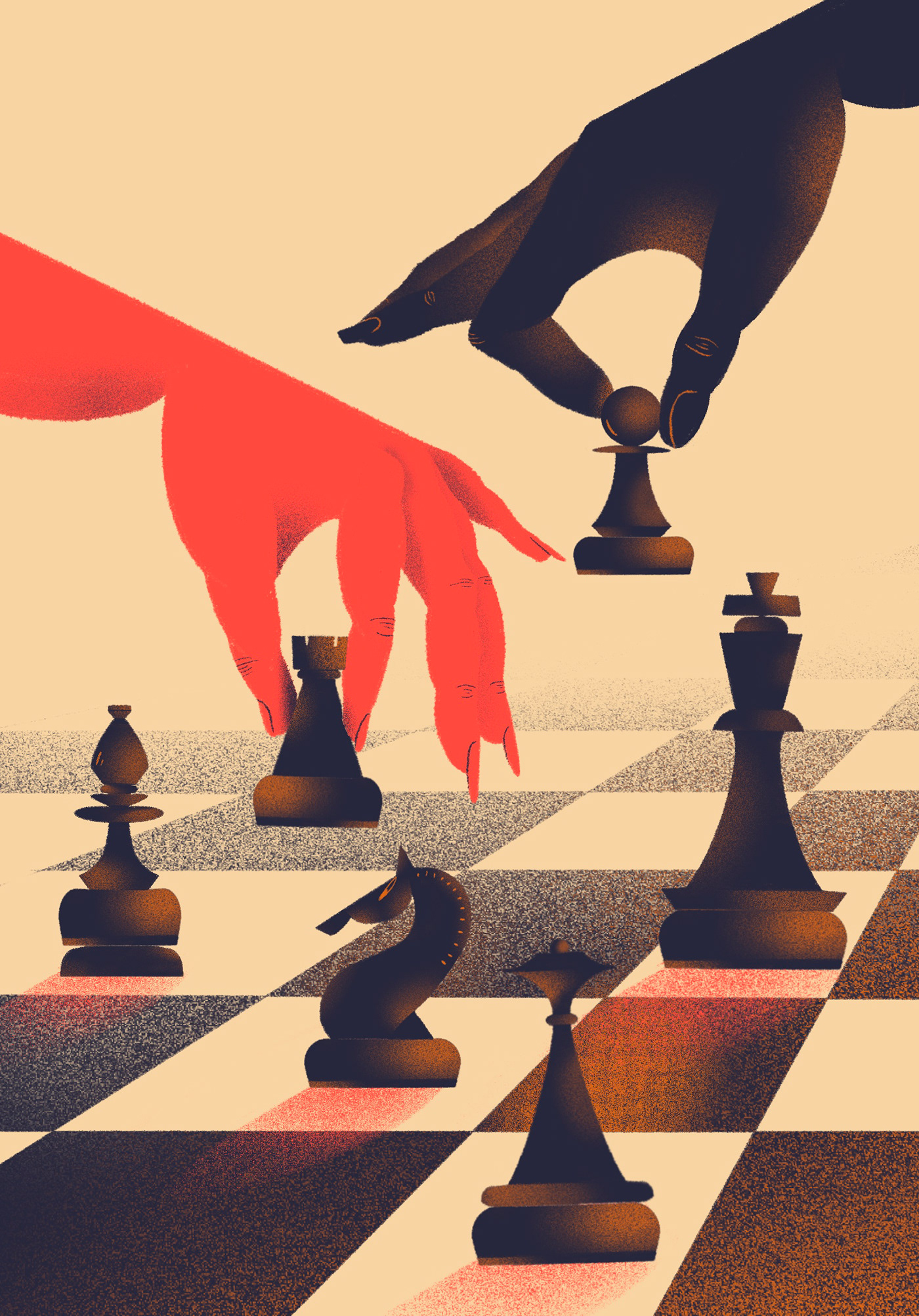 checkmate chess ILLUSTRATION  Procreate