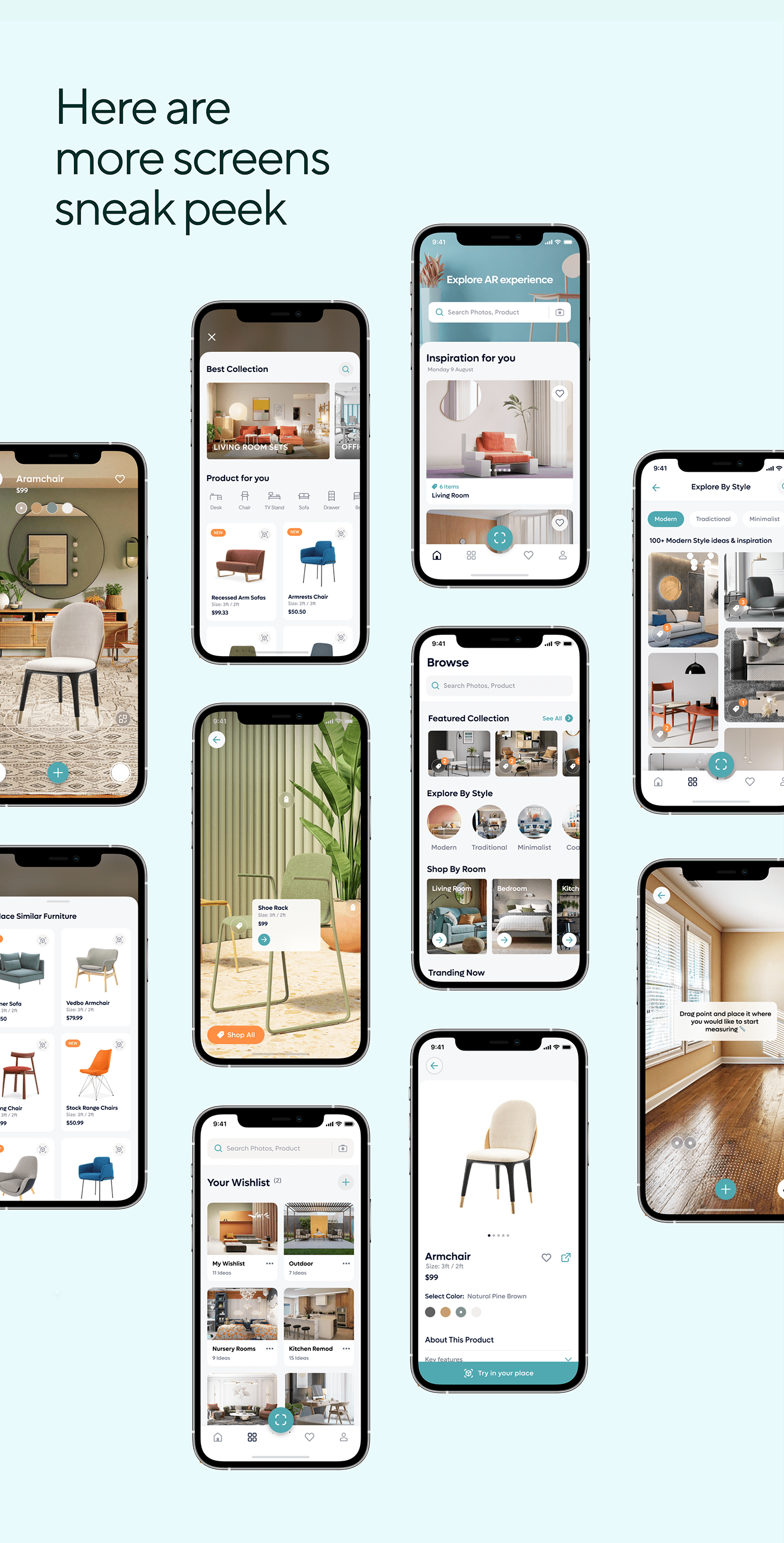 Furniture app design