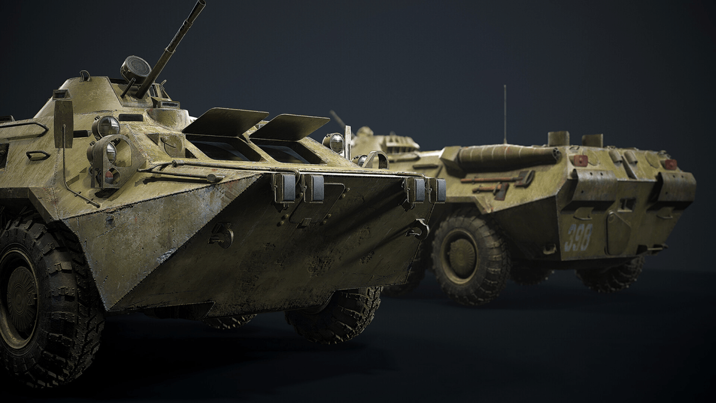3D 3d modeling army btr game Military model Render visualization War