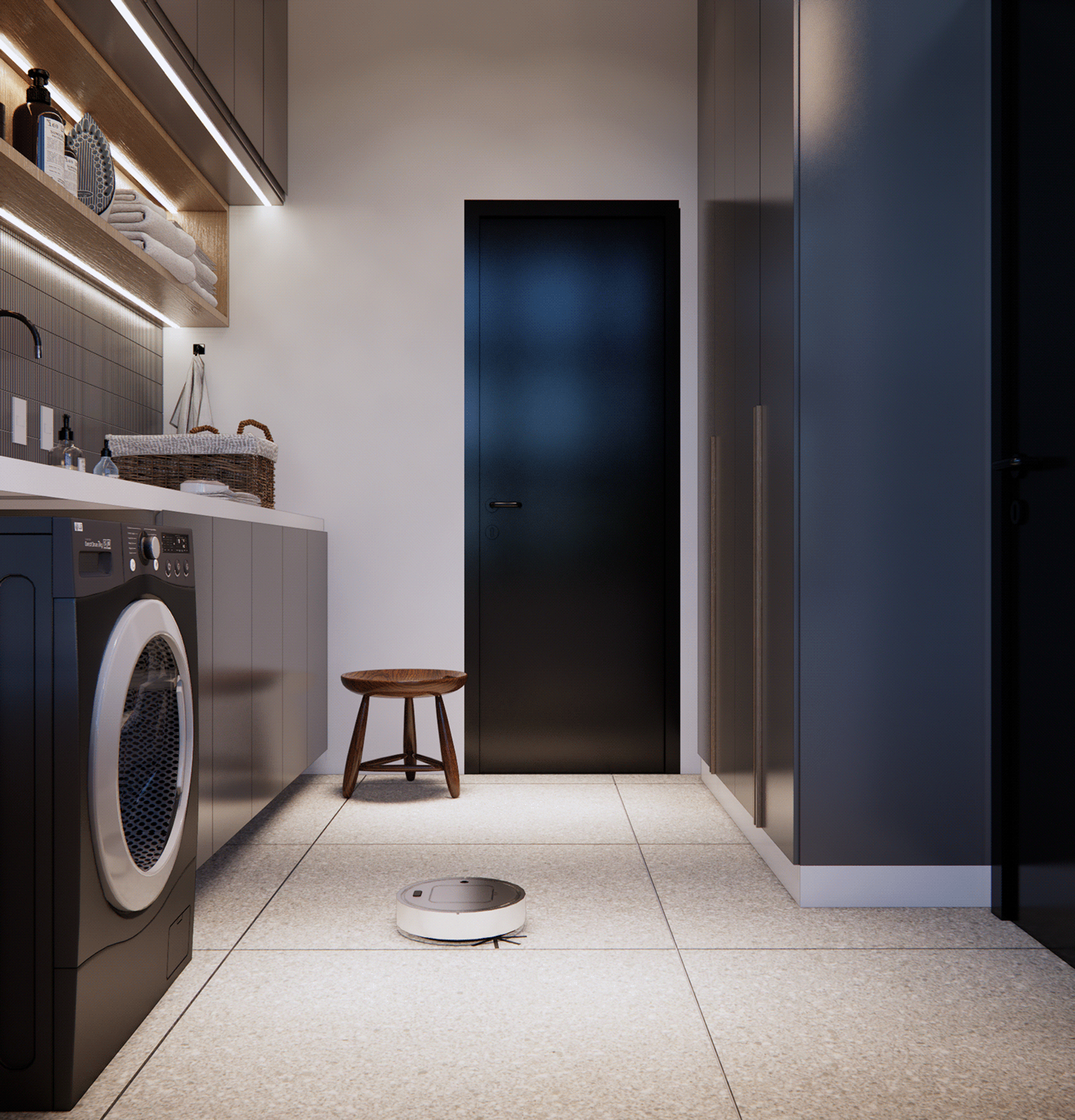 laundry lavanderia interior design  ARQUITETURA Render vray enscape countertop