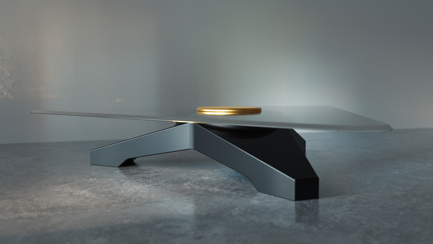 coffee table furniture Fusion360 interior design  living room redshift table