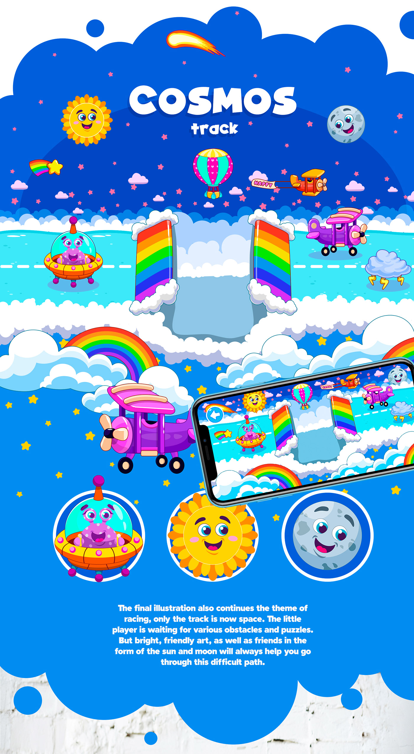 2D cartoon Character design  children colorful Games ILLUSTRATION  kids mobile UI