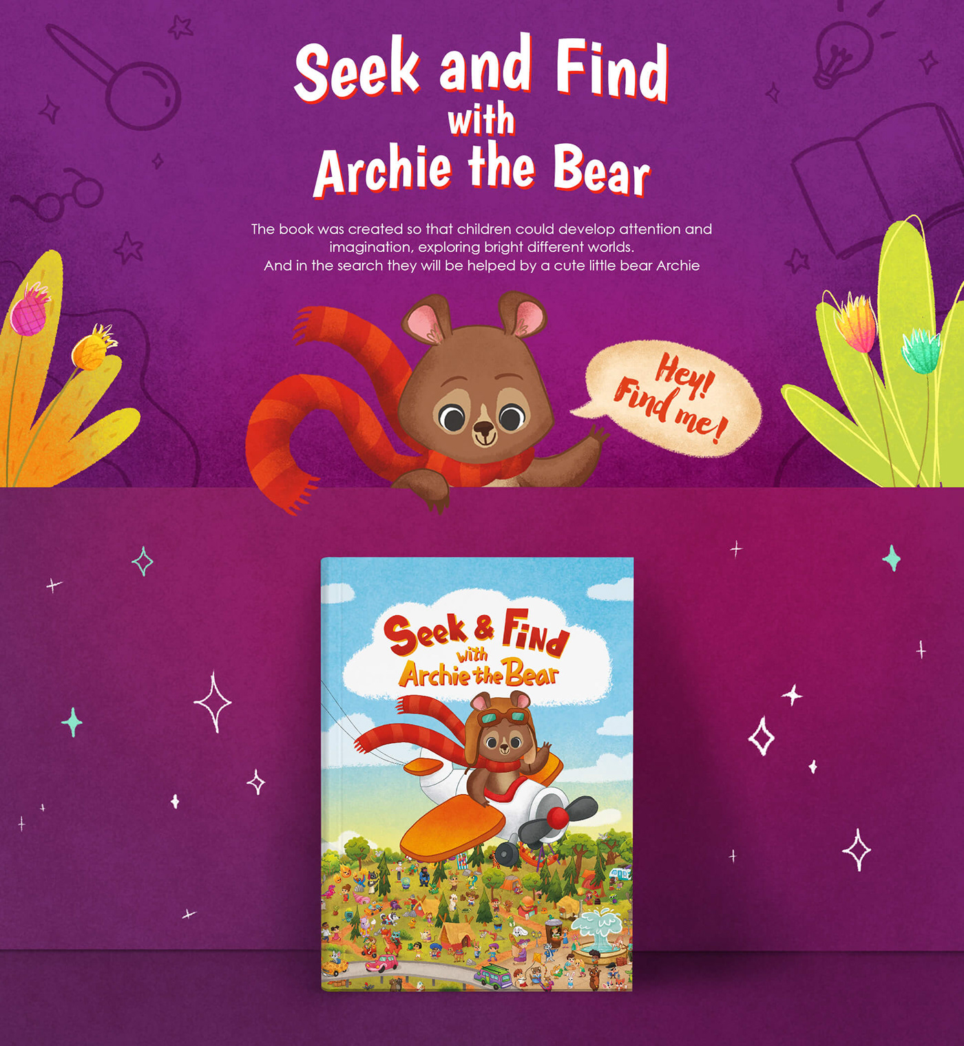 book Character design  Child art children's book Digital Art  Drawing  illustrations seek and find