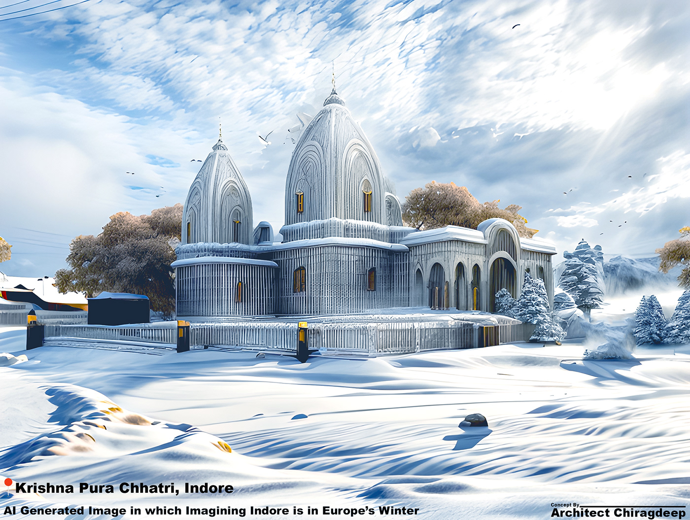 indore Christmas snow winter winter is coming architecture architectural design Photography  Indore Smart City Rajwada in Indore