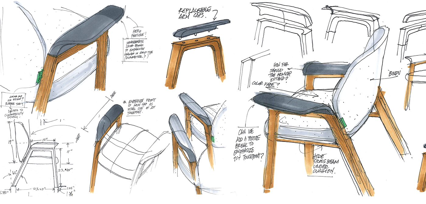 design furniture furniture design  industrial design  ID interior design  architecture sketching chair healthcare