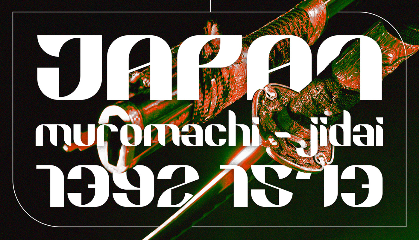 Display espada font fuente katana modular Sword tipografia type Typeface