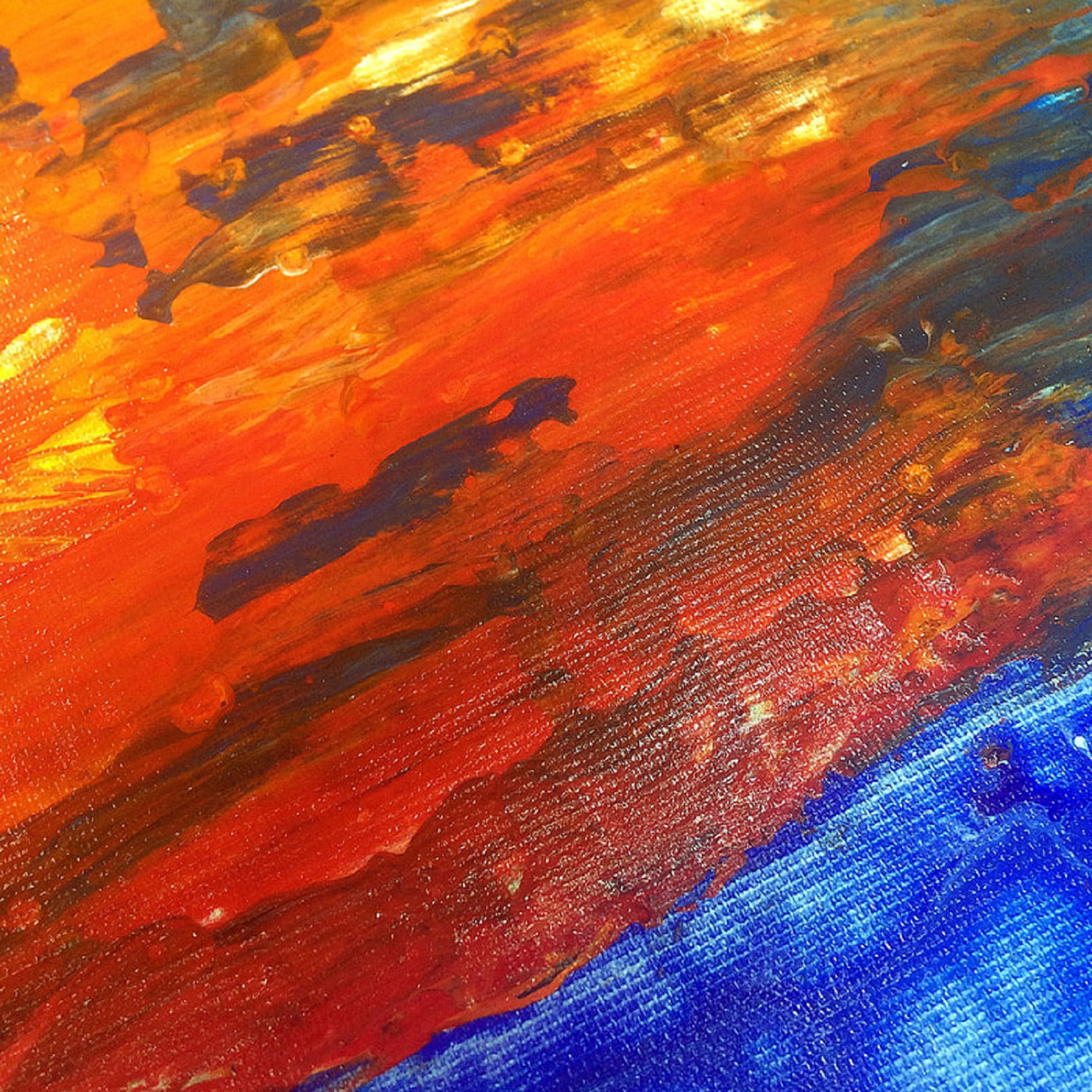 painting   canvas acrylic gloss Varnish abstract Sun sunset sea Seaside