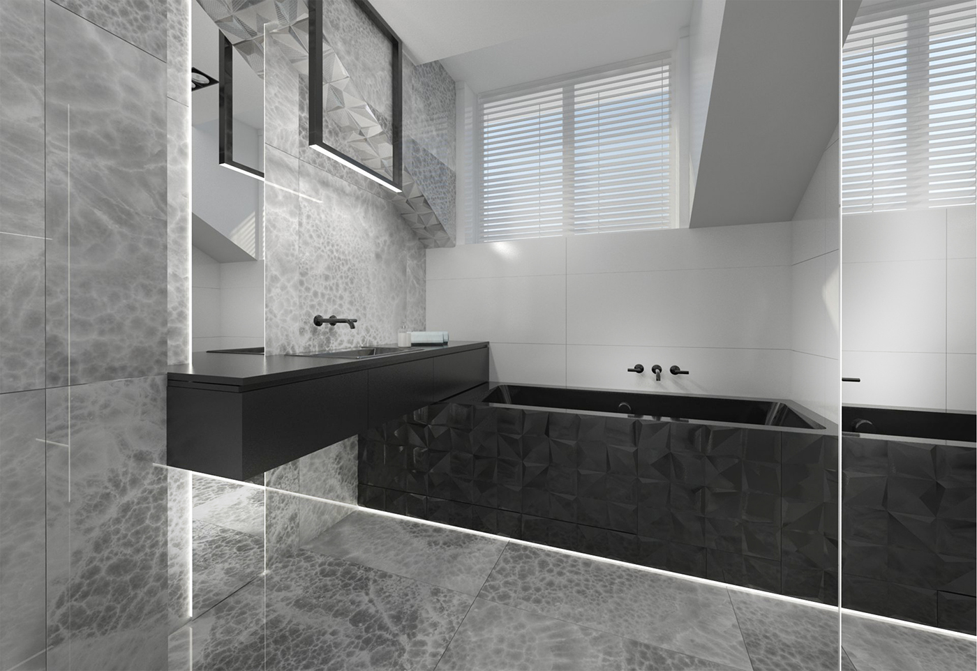 projekty łazienek projektowanie wnetrz  interior design  Super nowoczesna Łazienka Oryginalne wnętrza Architektura Częstochowa Niecodzienne rozwiązania Płytki 3d Ciekawe wnętrza