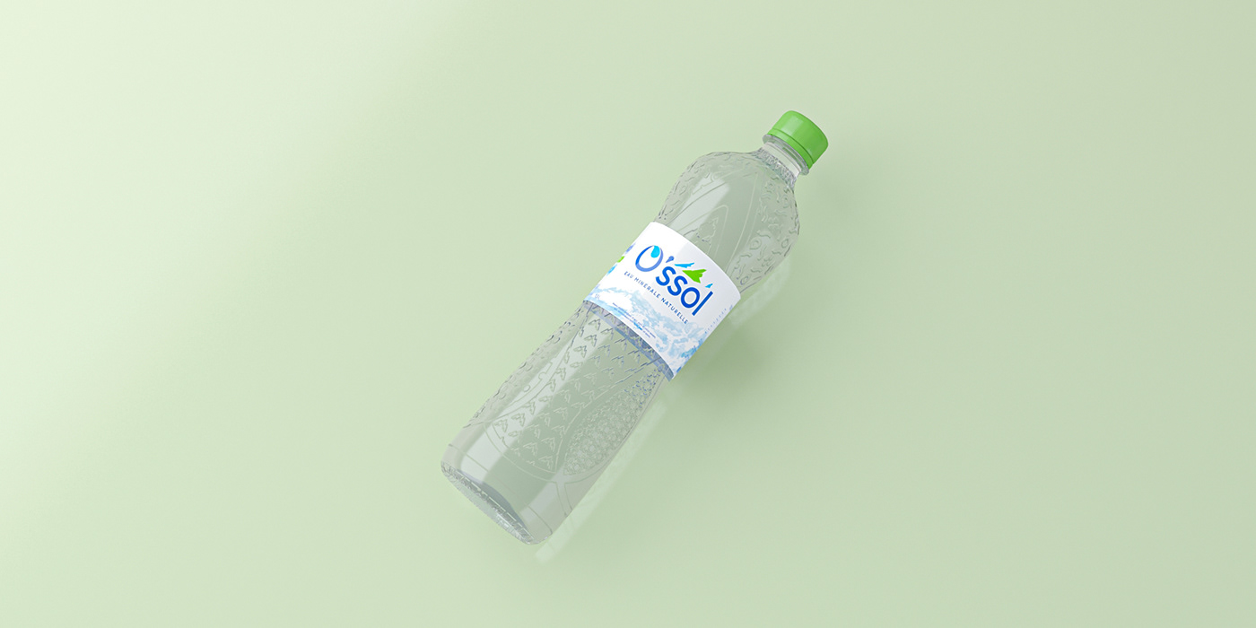 bottle brand identity Mockup Packaging water