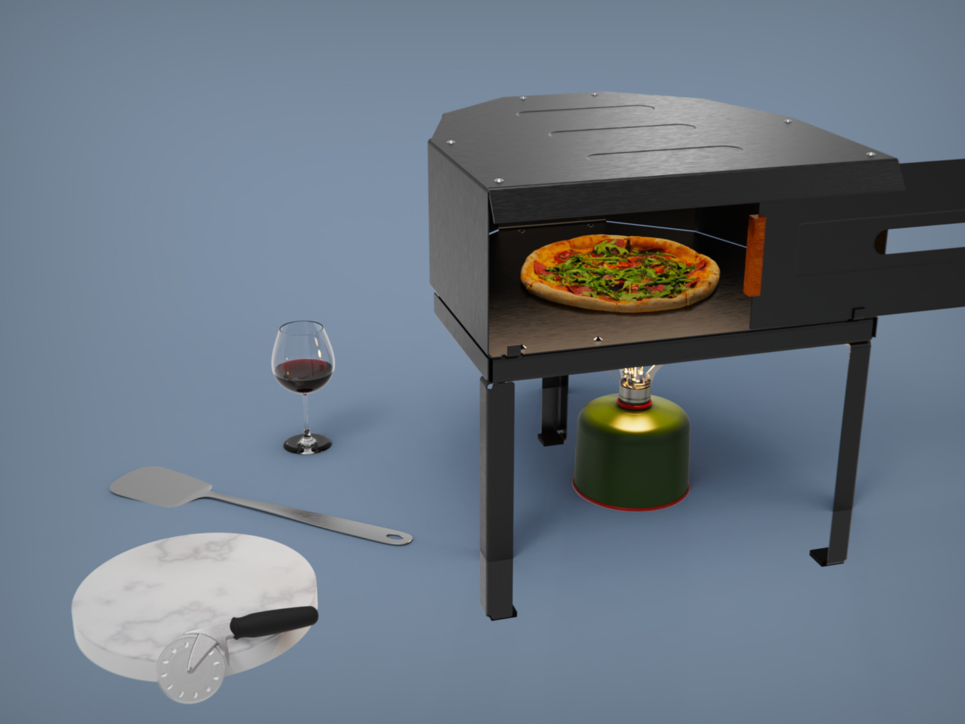 Pizza howest ipo portfolio designer oven kitchen Food  industrial design  3d modeling