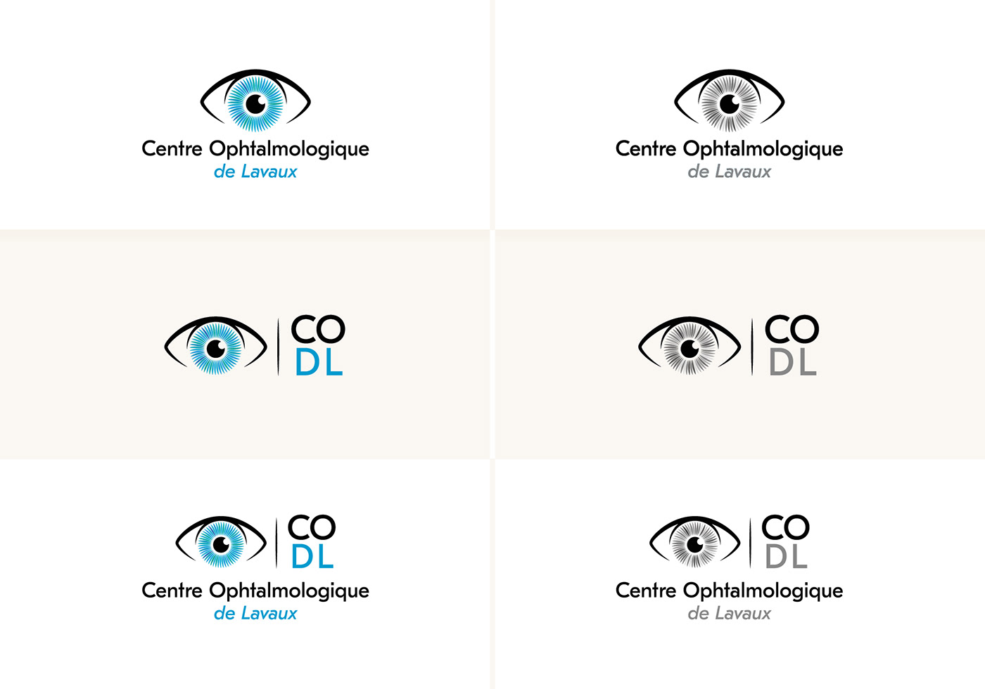 architecture blue buisness card eyes logo medical Office ophtalmology Signage Website