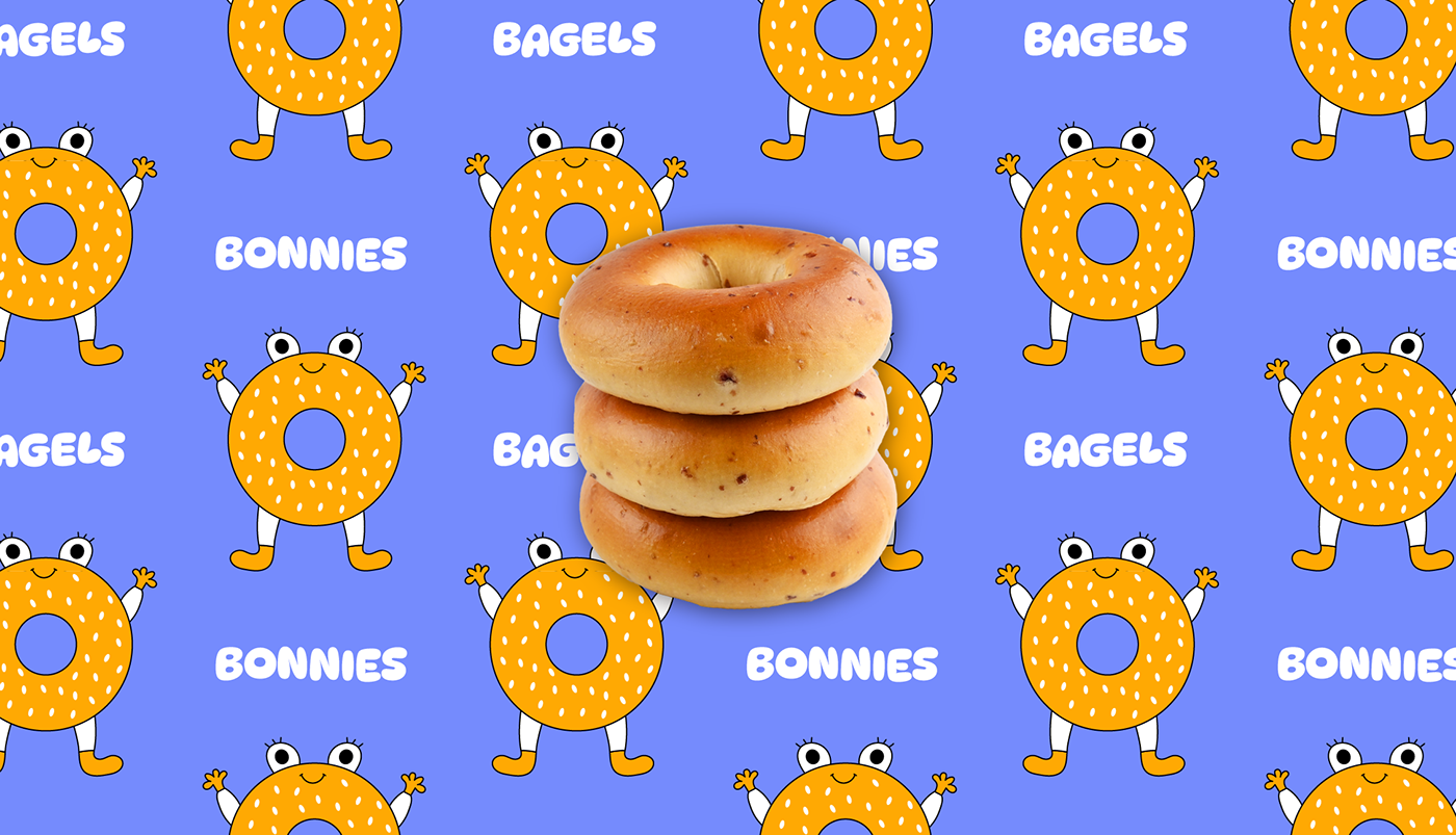backery bagel brand identity Food Packaging logo Packaging burger