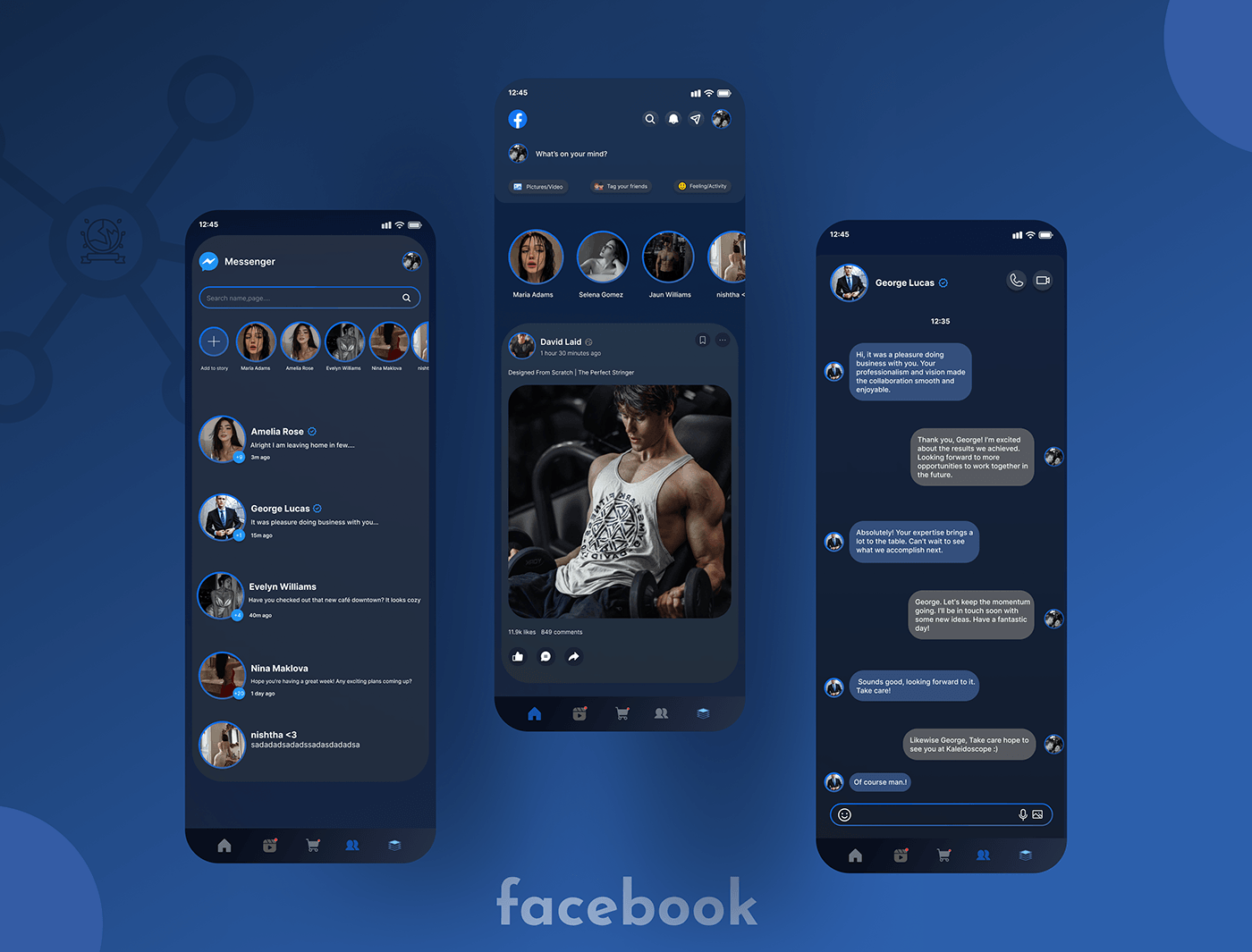UI/UX redesign facebook social media app design interface design user experience Mobile app iphone Design refresh
