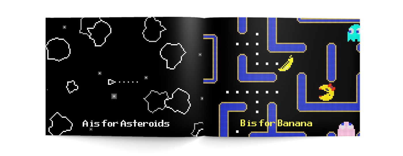 8-bit Video Games Retro pixel pixels children's book ABCs atari Nintendo