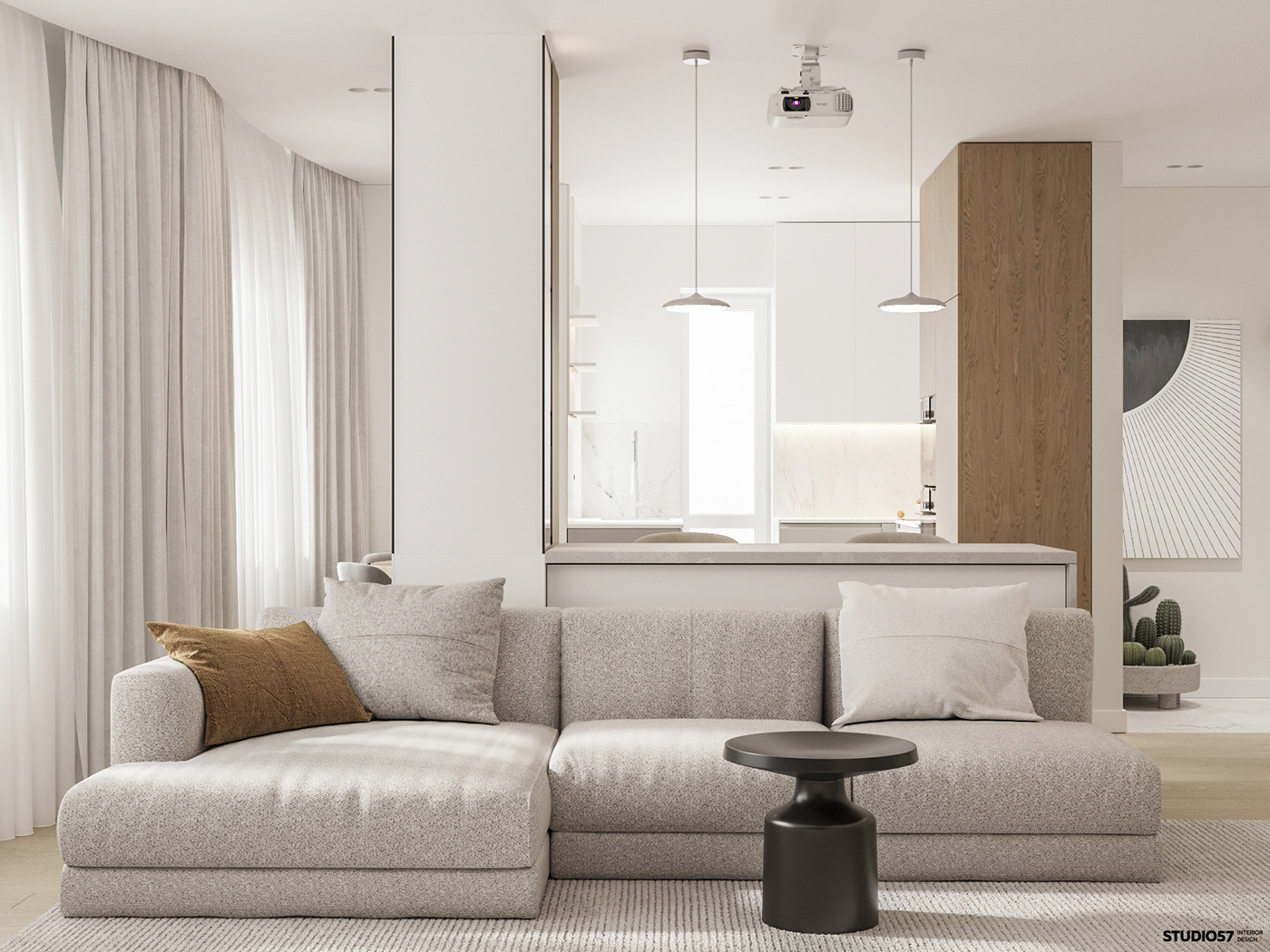 3D 3ds max apartment bedroom Interior interior design  kitchen living room Render visualization