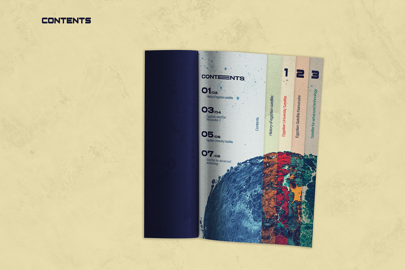 astronaut Booklet collage design egypt graphic design  Planets rocket satellite Space 