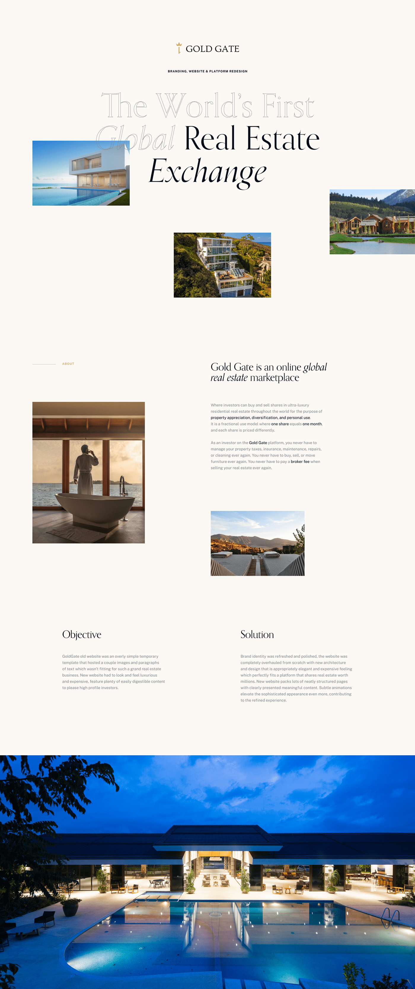 branding  business Figma luxury minimal Platform real estate typography   ui ux Web Design 