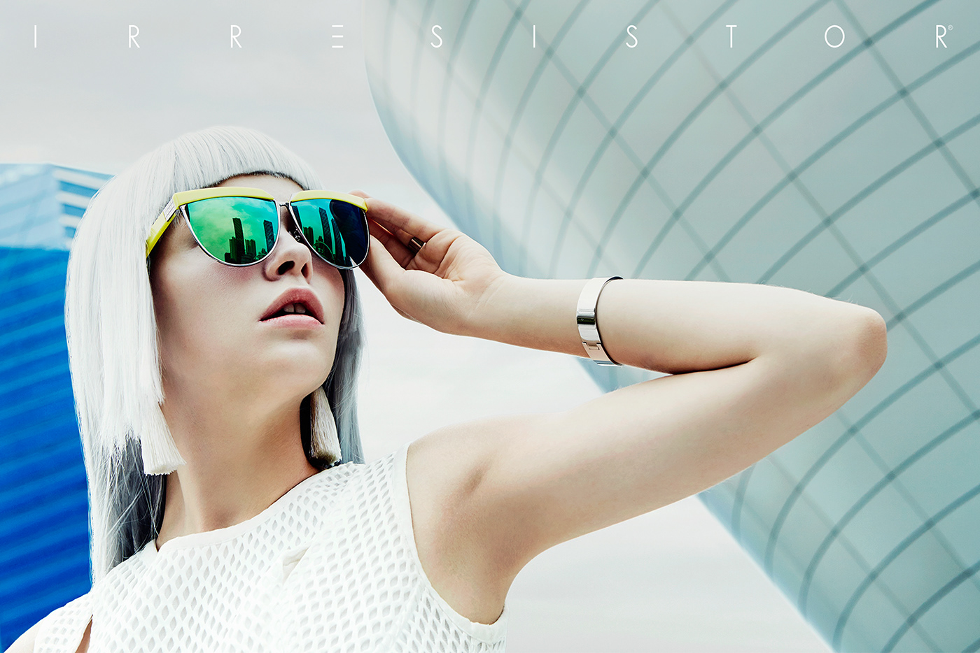 eyewear sunglass branding  futuristic sci-fi emblem