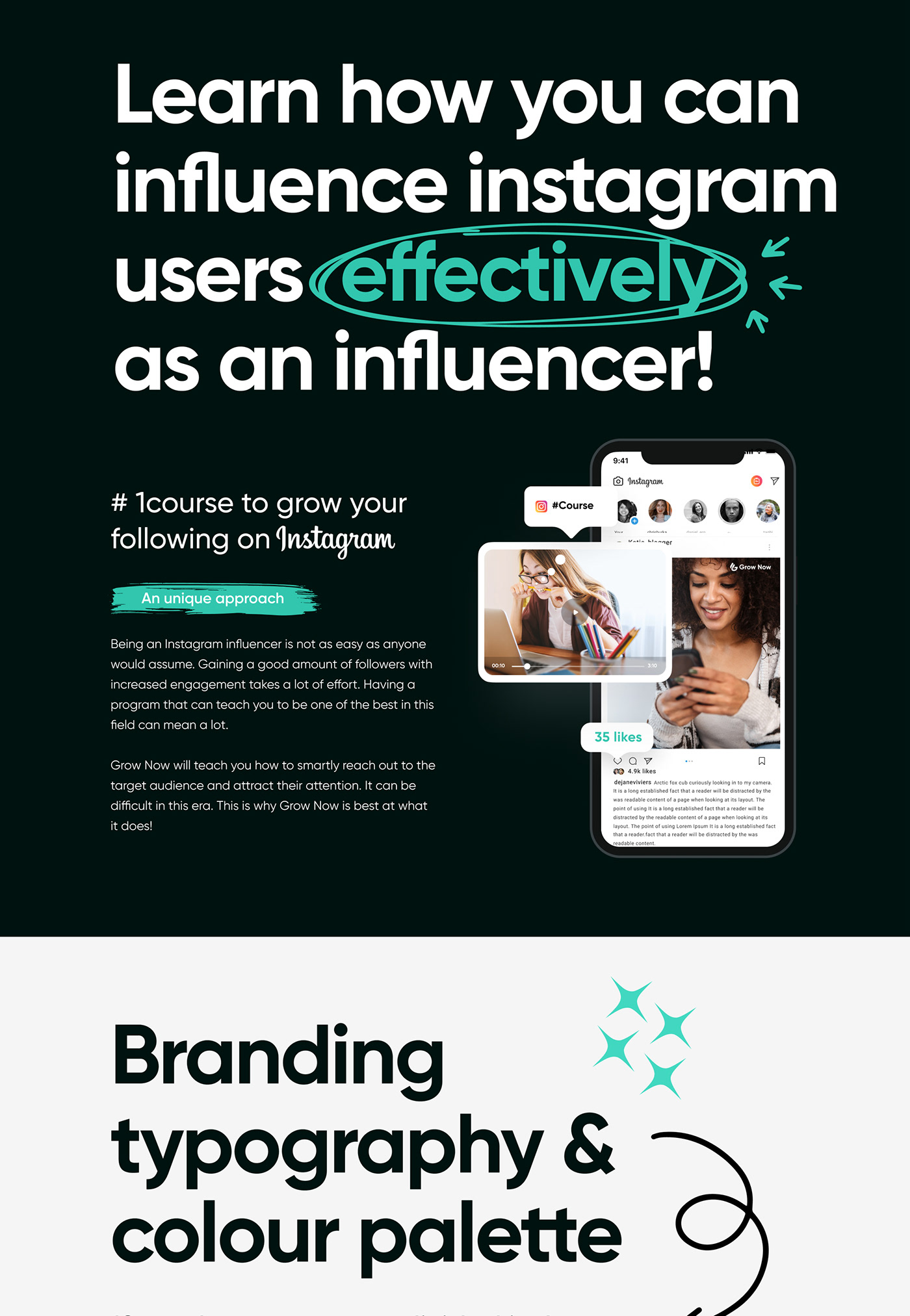 brand identity branding  Branding design grownow grownow.io instagram Instagram Post Website Website Design website development