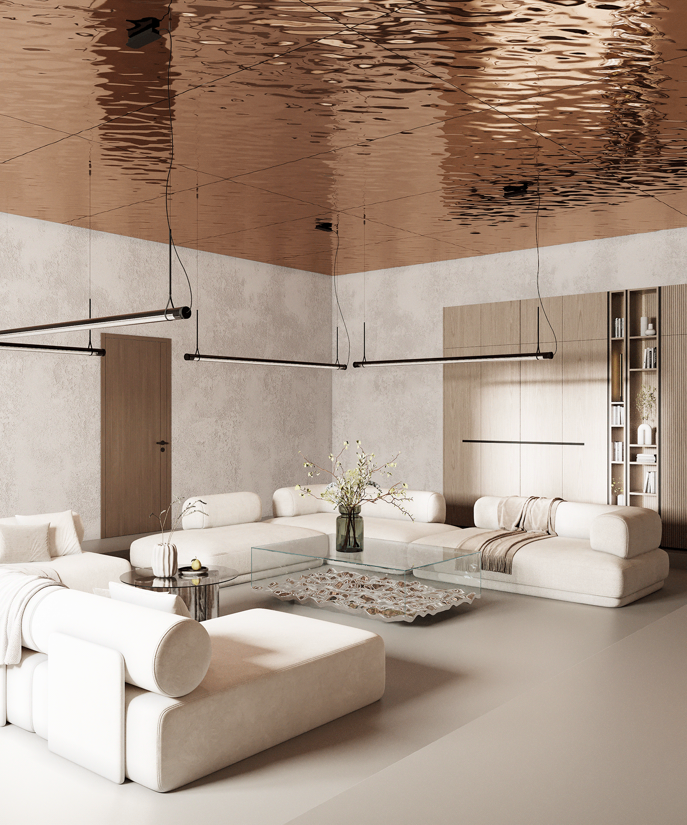 interior design  Interior design living room lounge 3ds max corona Render CGI visualization