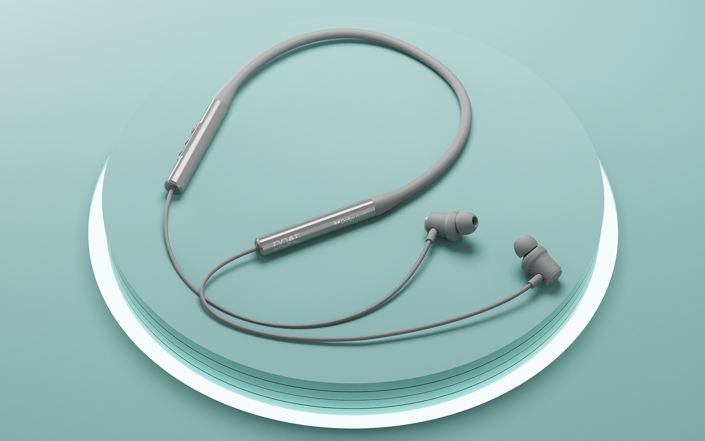 3dart CGI headpohones music neckband portfolio Render rendering visualization