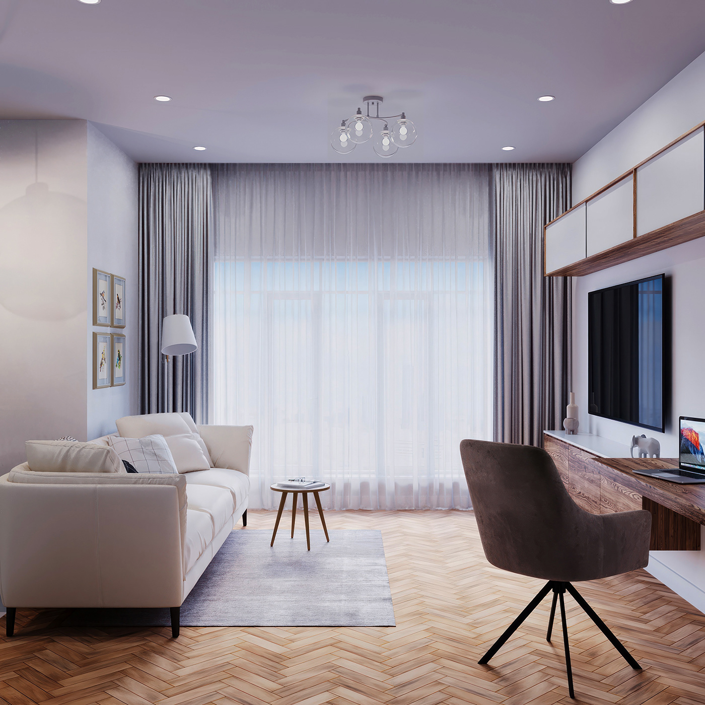 design interior design  living room apartment Interior White lightroom visualization archviz