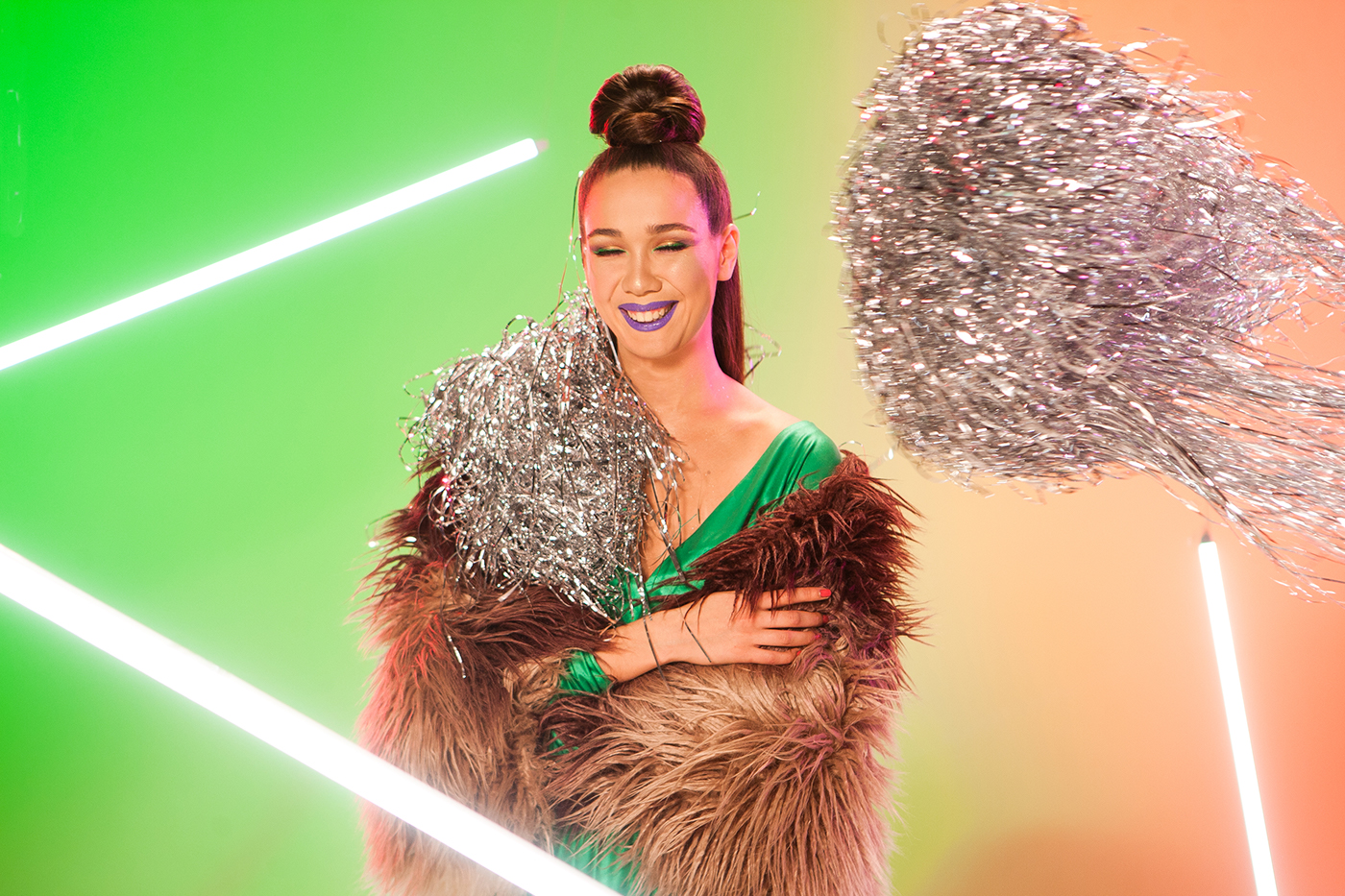 newyear tet tv тет Christmas bumper lights tinsel confetti Glitter