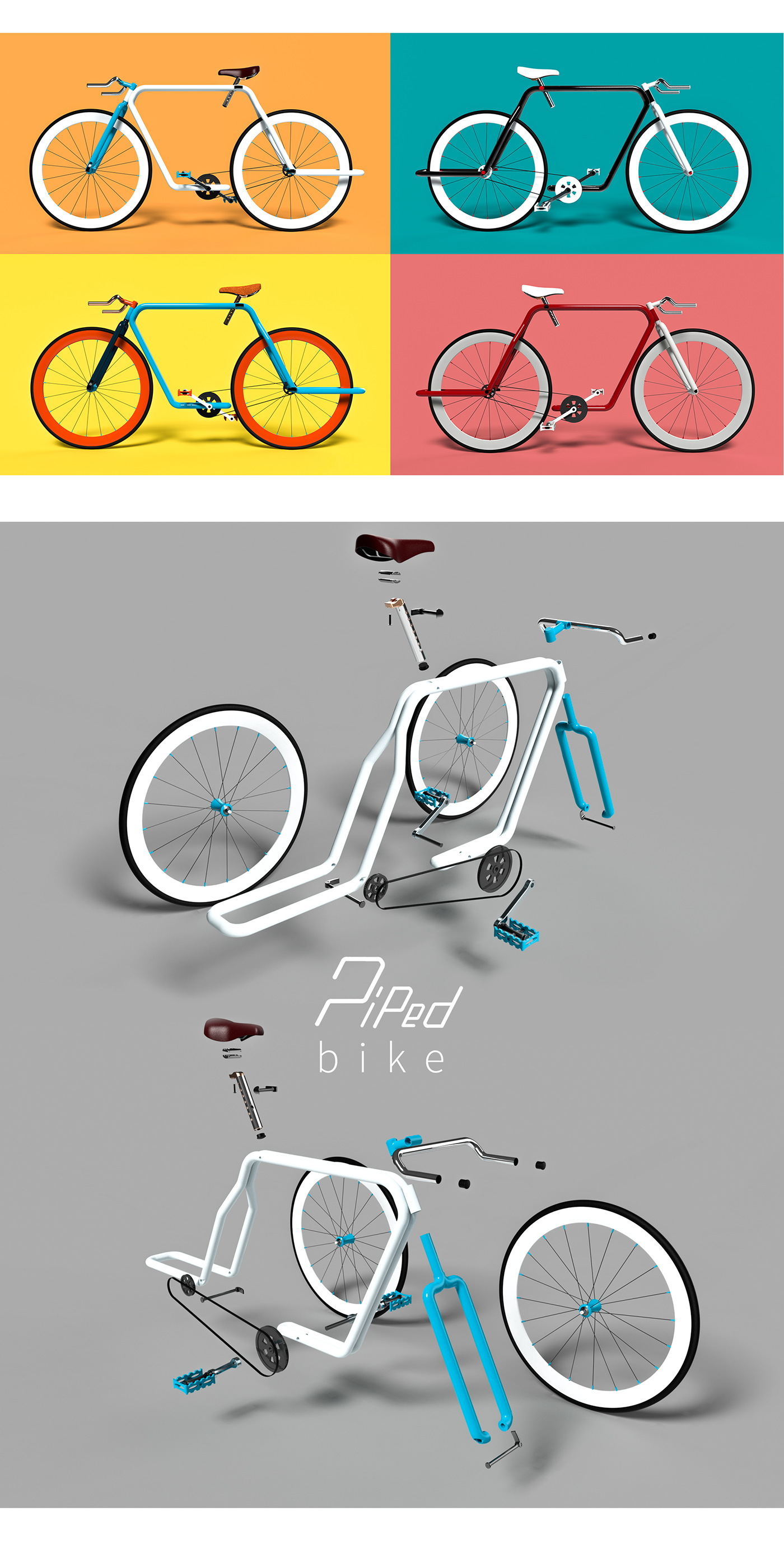 design Bike tube color Bicycle frame utbm wheel bend Piped
