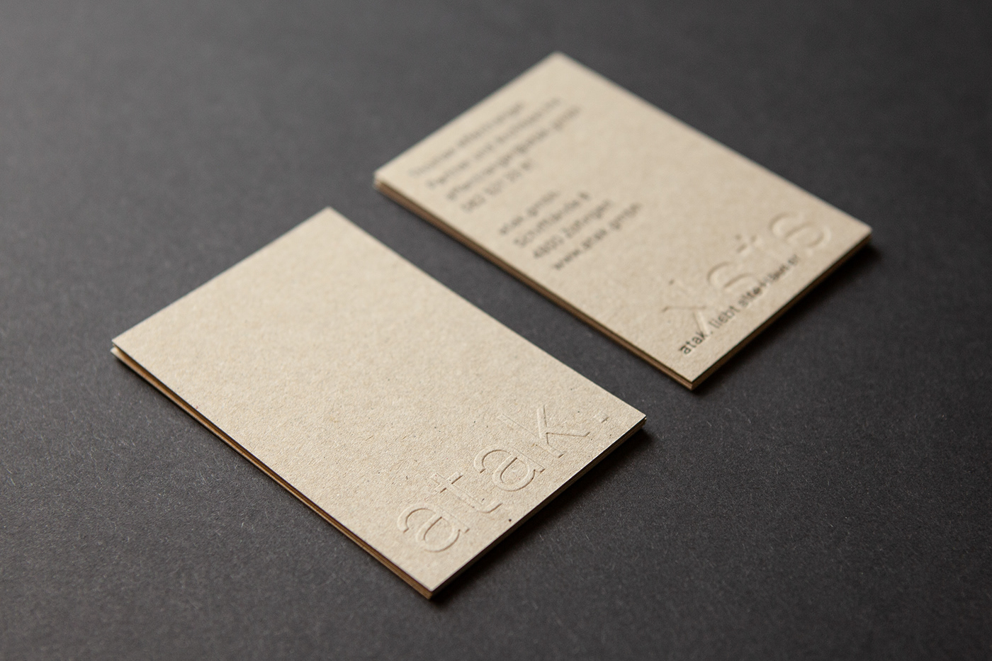 architecture Blind Embossing Blindprägung branding  business card Corporate Design Webdesign