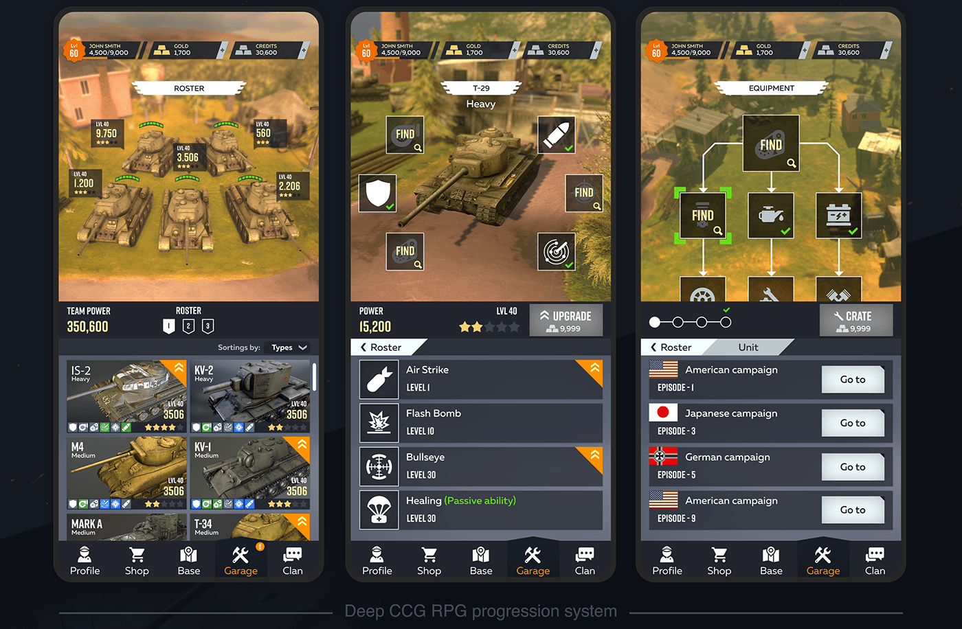 game ios android Battler ccg rpg mobile UI ux user interface