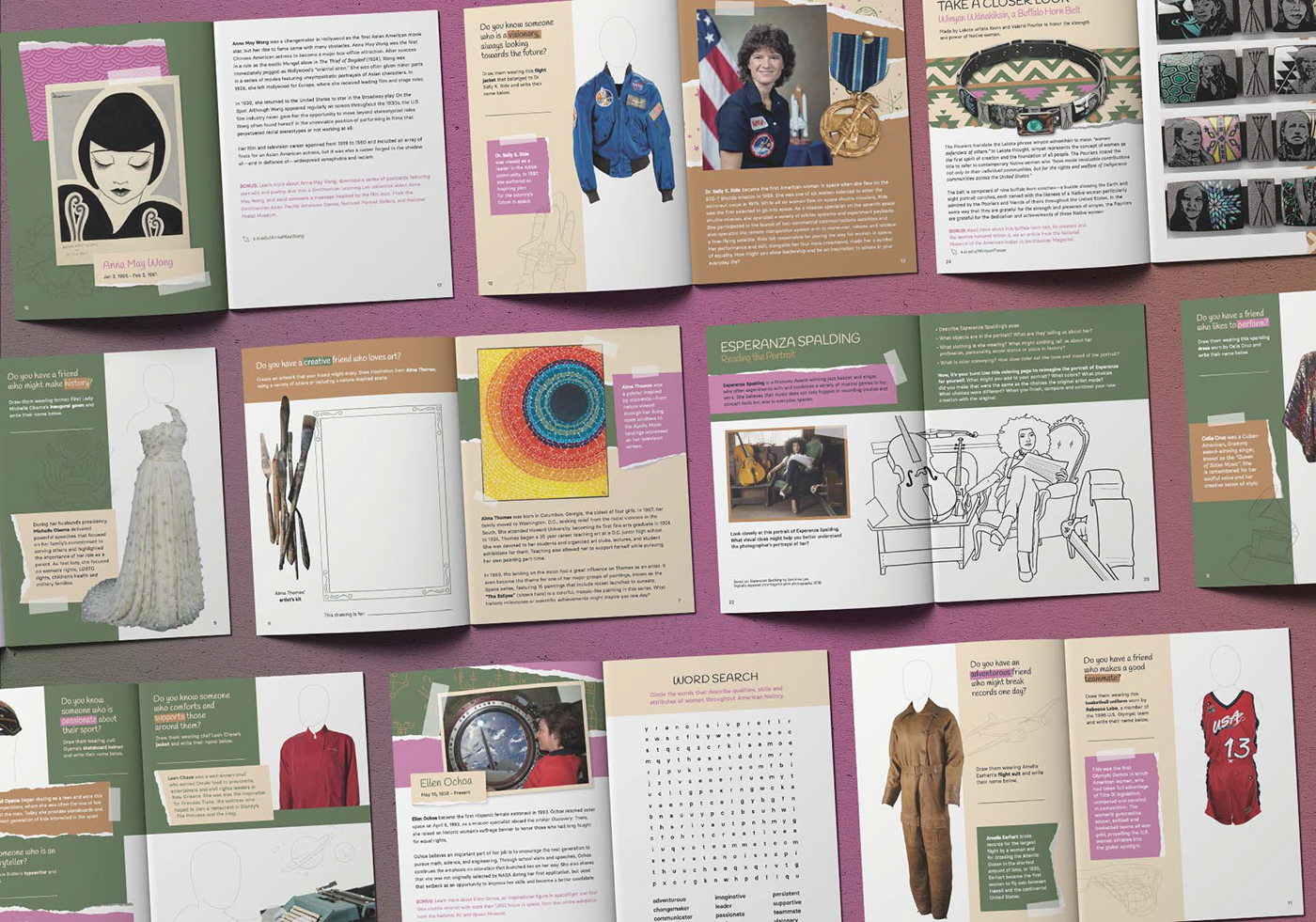 Booklet children design Digital Art  Education graphic design  history ILLUSTRATION  poster women